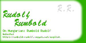 rudolf rumbold business card